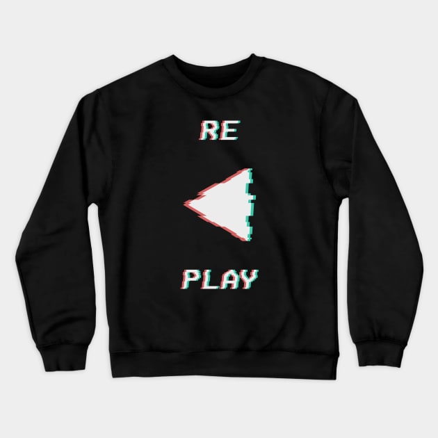 Vhs Replay Crewneck Sweatshirt by Stevendan